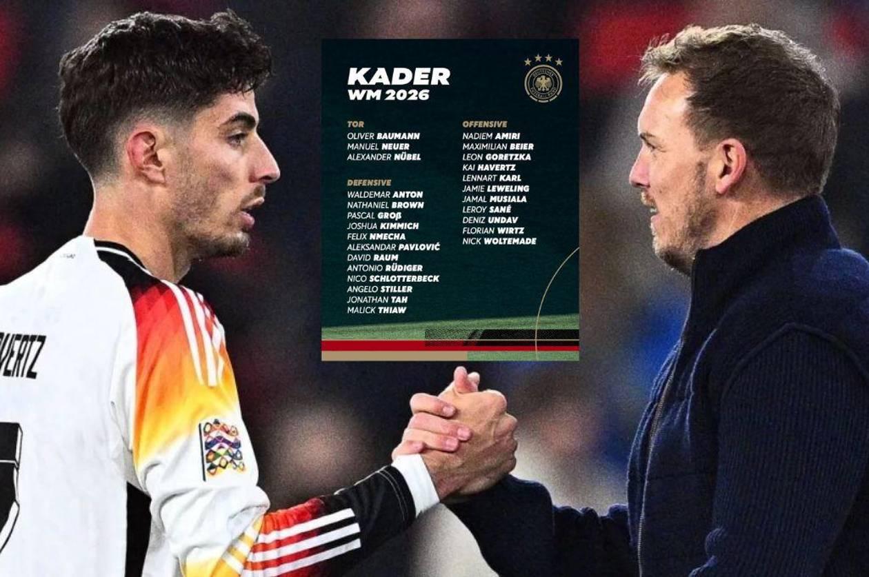 Manuel Neuer a sus 40: la lista de Alemania para el Mundial 2026